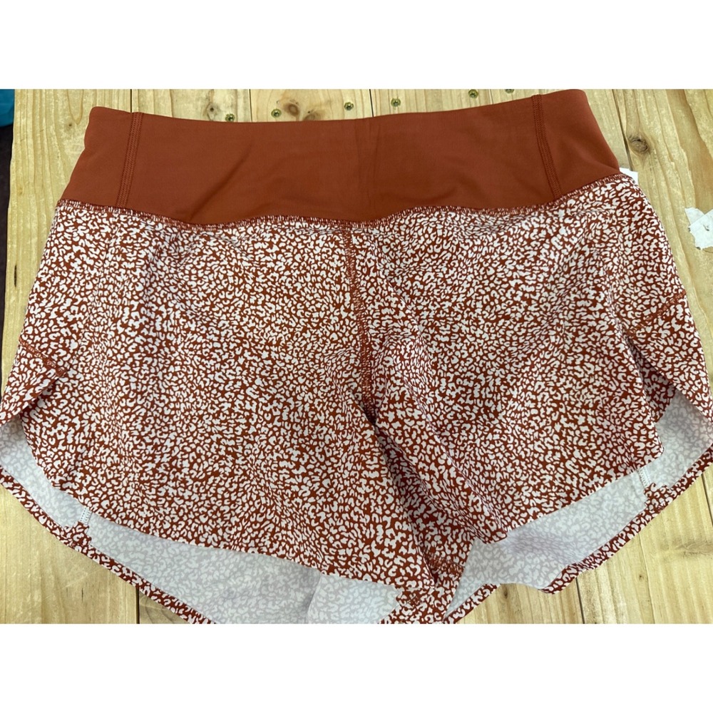 Athleta Run With It 3.5 Printed Short Rust Orange‎ Animal Print XS Running Gym